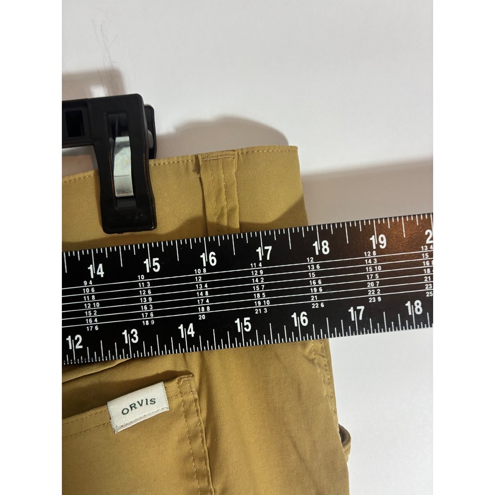 Orvis Mens Tech Pants‎ Tan Khaki Hiking Gorpcore Utility Trousers 36x30 0407 - Picture 6 of 8